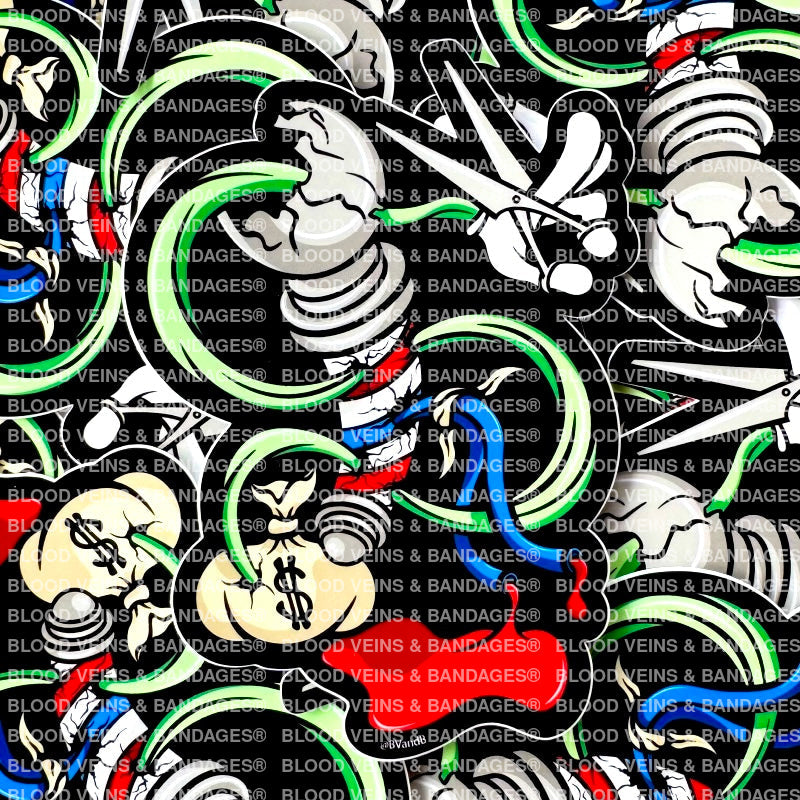 Money Bag Pole Barber Sticker