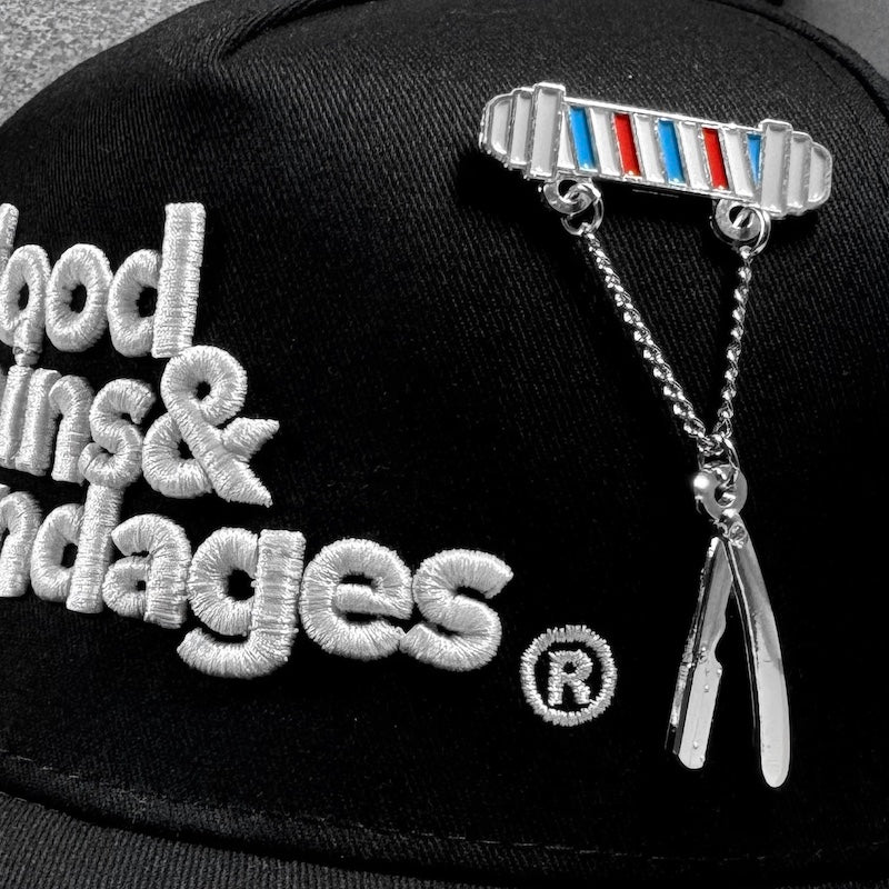 Barber Pole Chain - Razor Pin