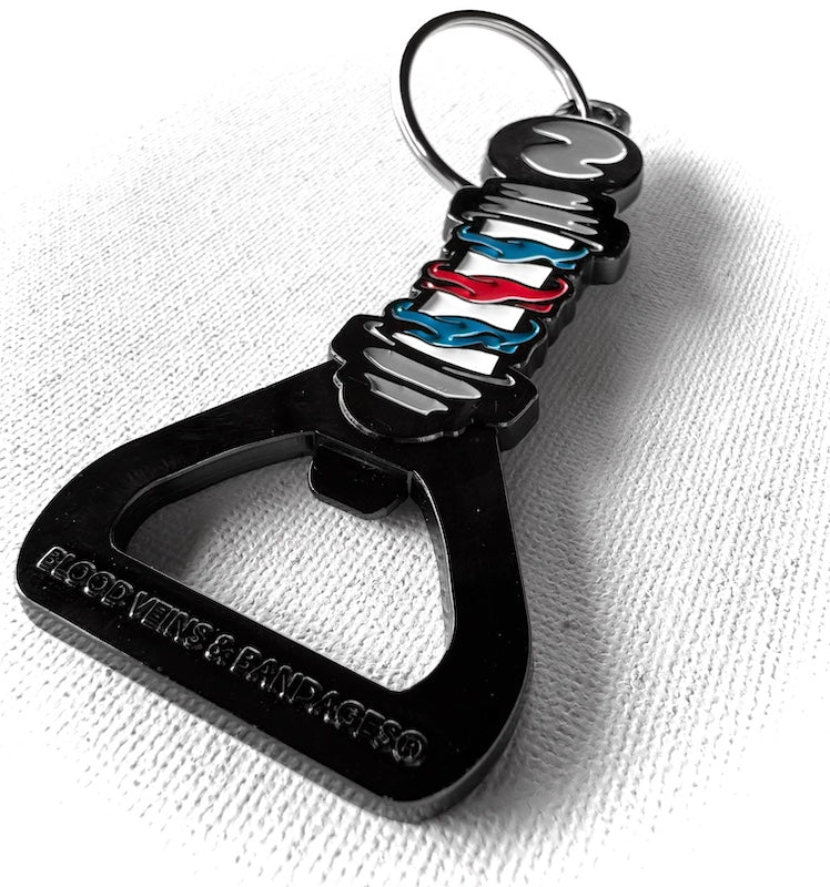 Cartoon Barber's Pole Key Chain