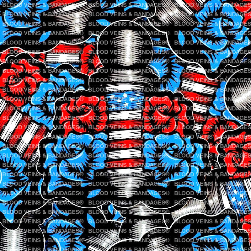 American Barber Pole Sticker