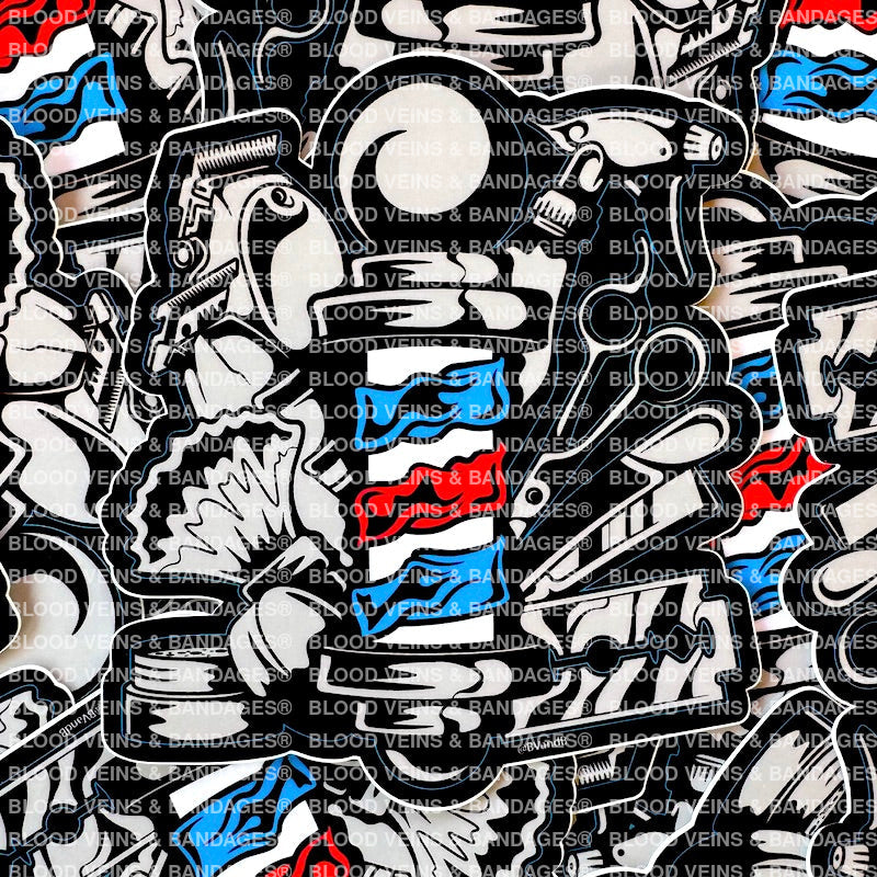 24/7 Barber Sticker
