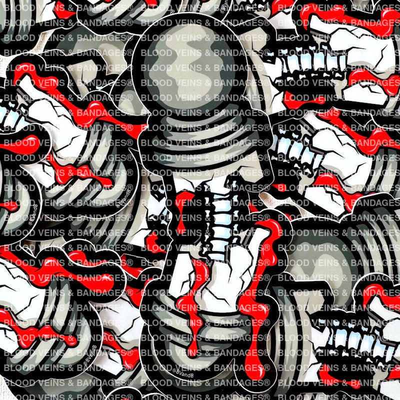 Spine Anatomy Barber Sticker