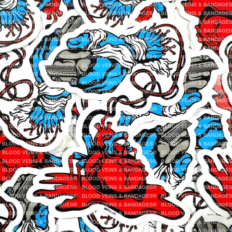 Heart & Dedication II Barber Sticker