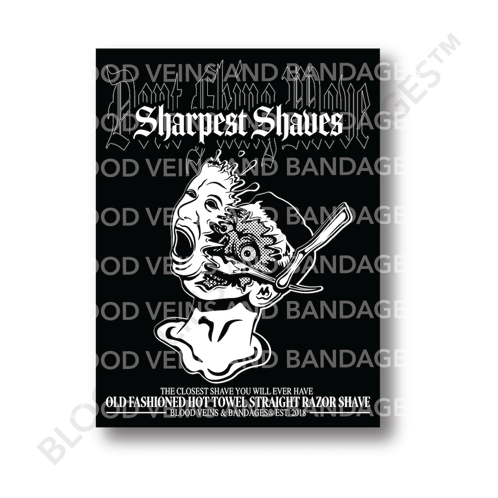Sharpest Shaves Barber Poster - 18in x 24in