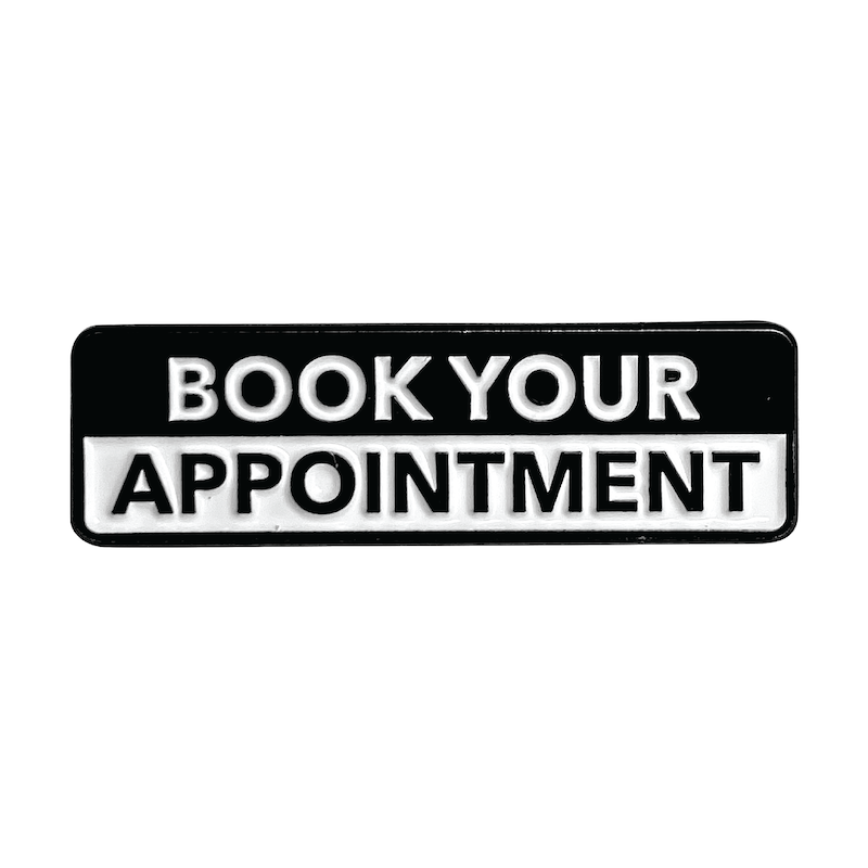 Book Your Appointment Pin (Bold) | Blood Veins and Bandages