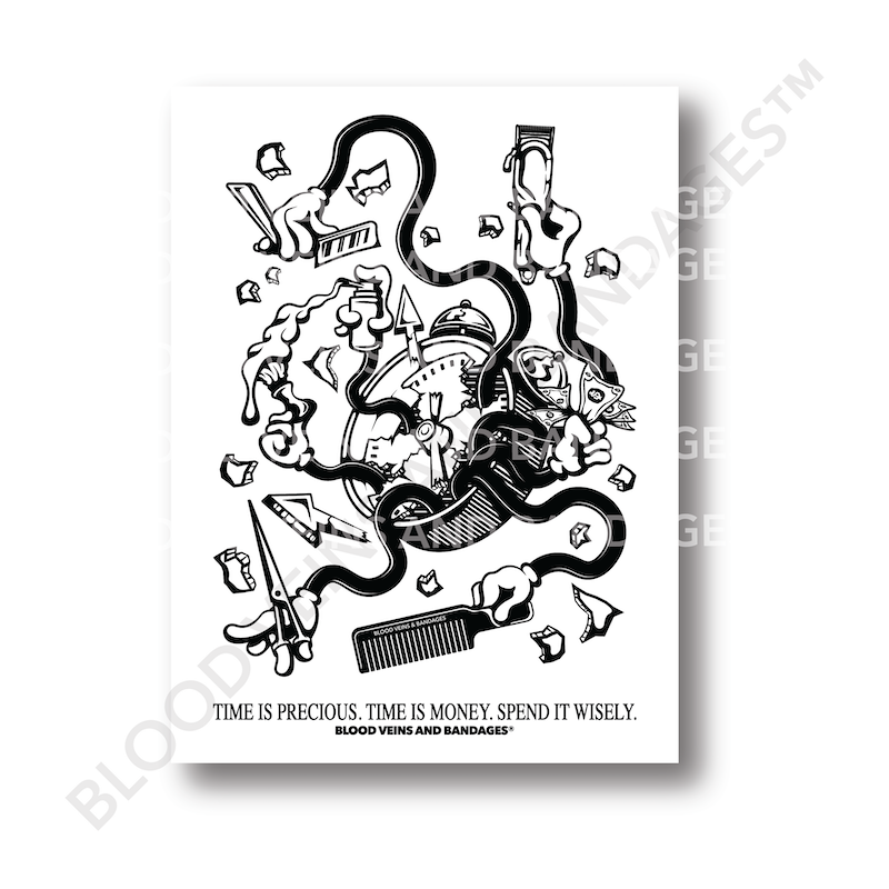 Time-Lapse Barber Poster - 18in x 24in