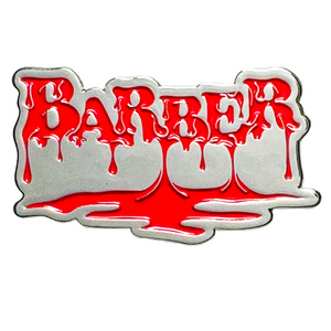 Bloody Barber Barber Pin - Silver
