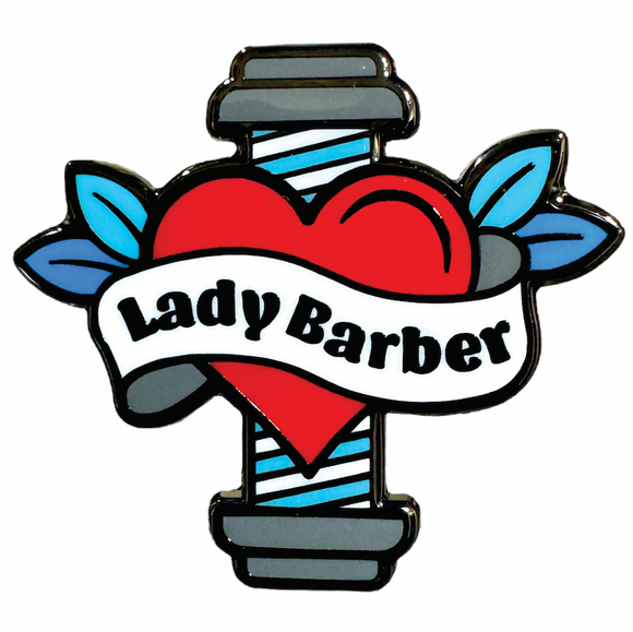Lady of Hearts Barber Pin