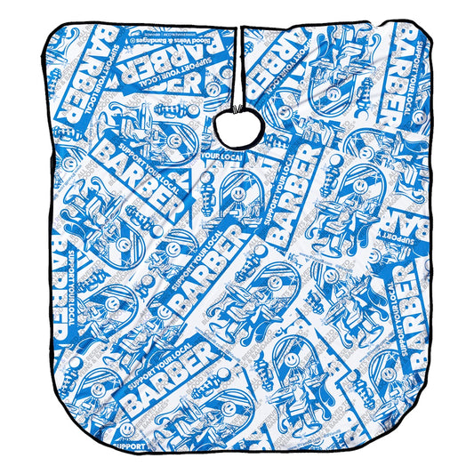 Support Your Local Barber Blue - Collector's Capes