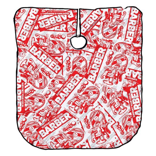 Support Your Local Barber Red - Collector's Capes
