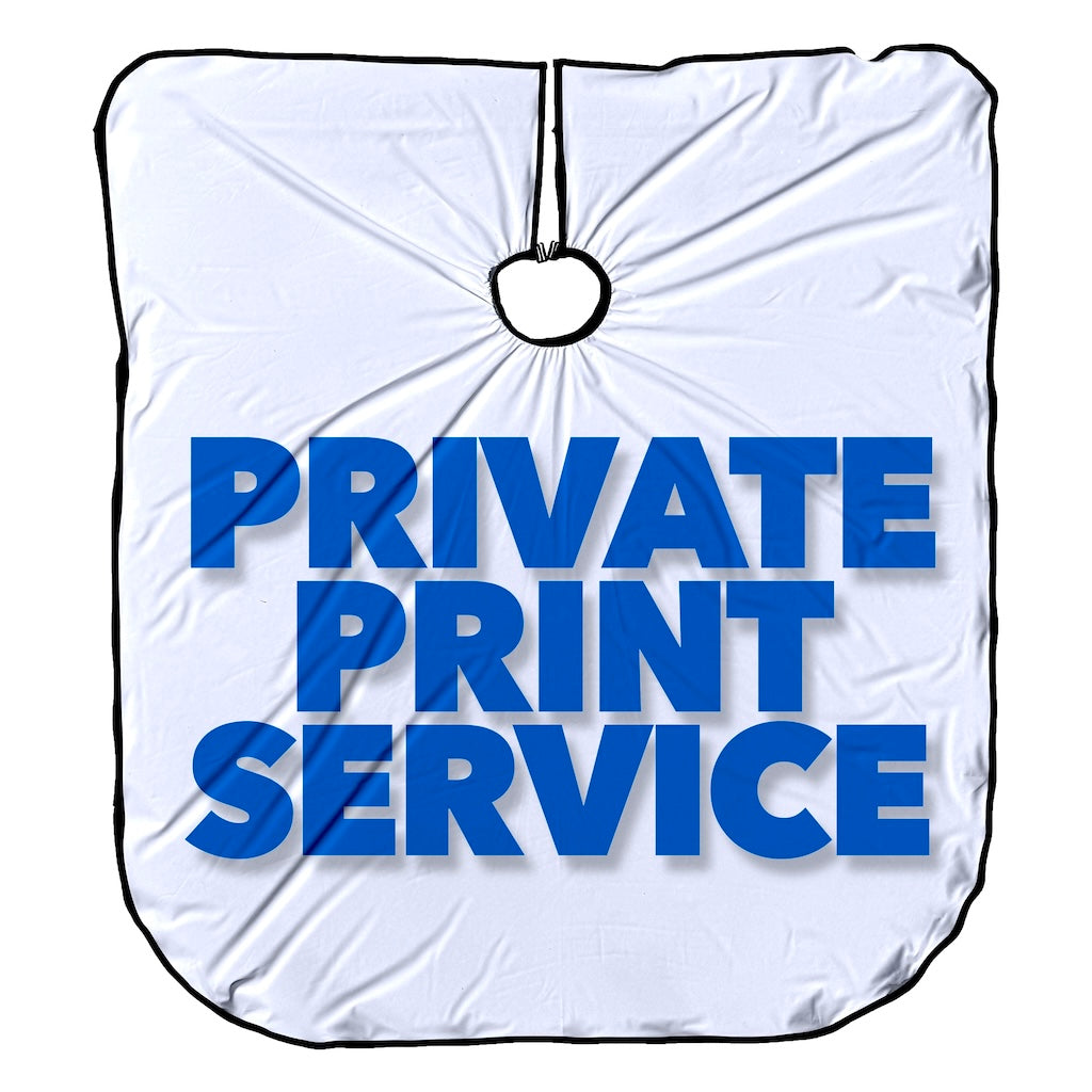 Private Print Service - Customized Premium Haircut Cape (PLEASE READ DESCRIPTION)