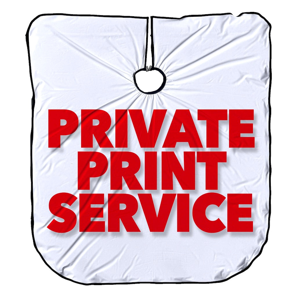 Private Print Service - Customized Premium Haircut Cape (PLEASE READ DESCRIPTION)