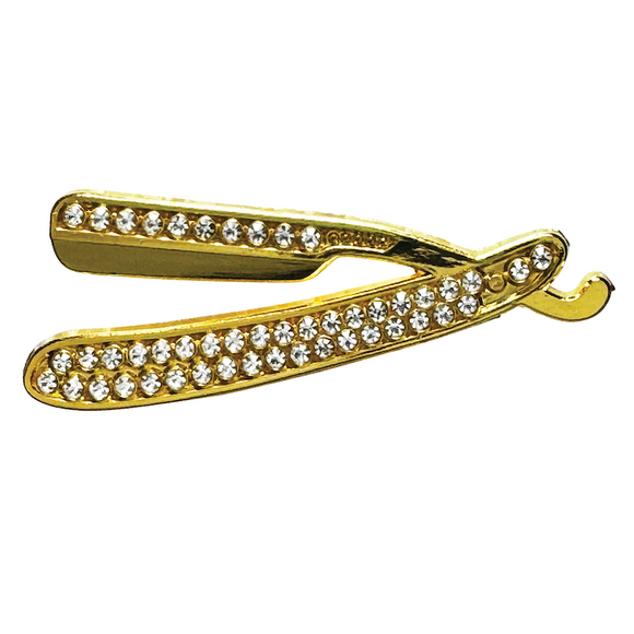 Icy Razor Barber Pin - Gold