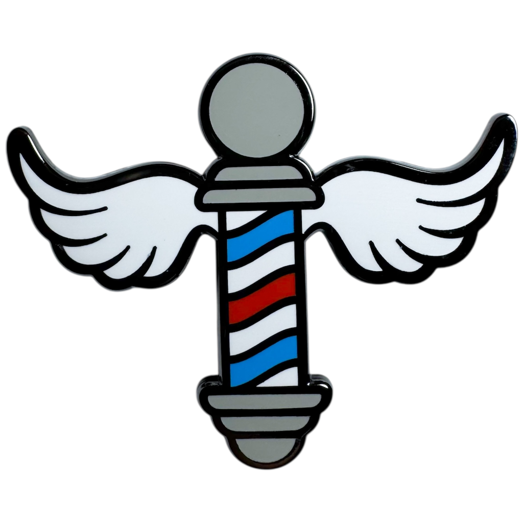Barber Wings Barber Pin