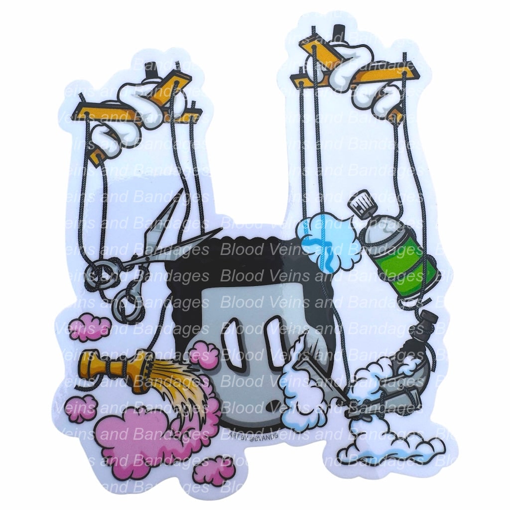 Quick Hands Barber Sticker