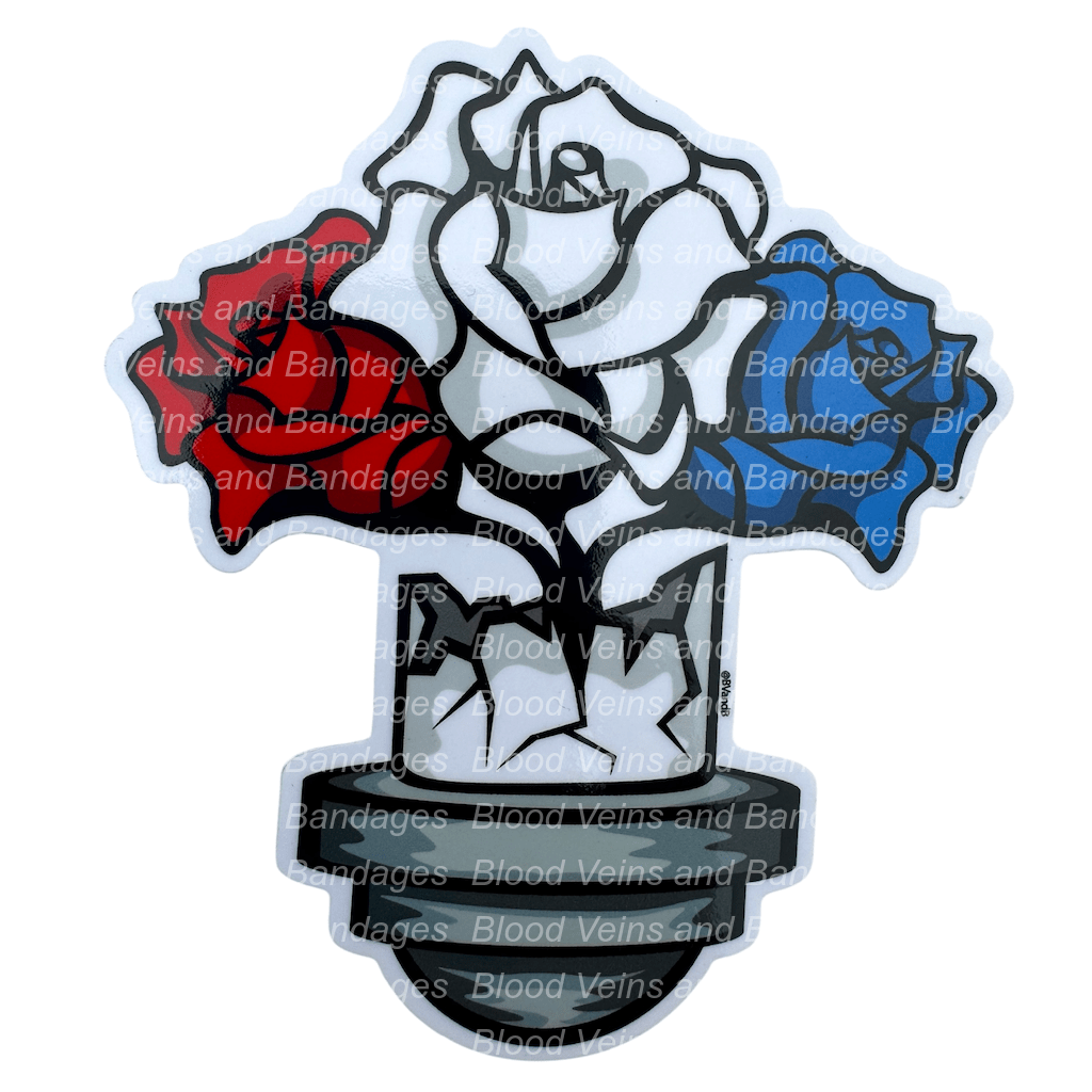 Roses Barber Sticker