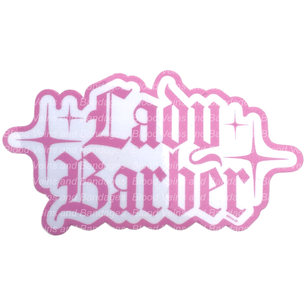 Lady Barber Sticker