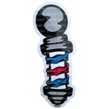 Barber's Pole Cartoon Sticker