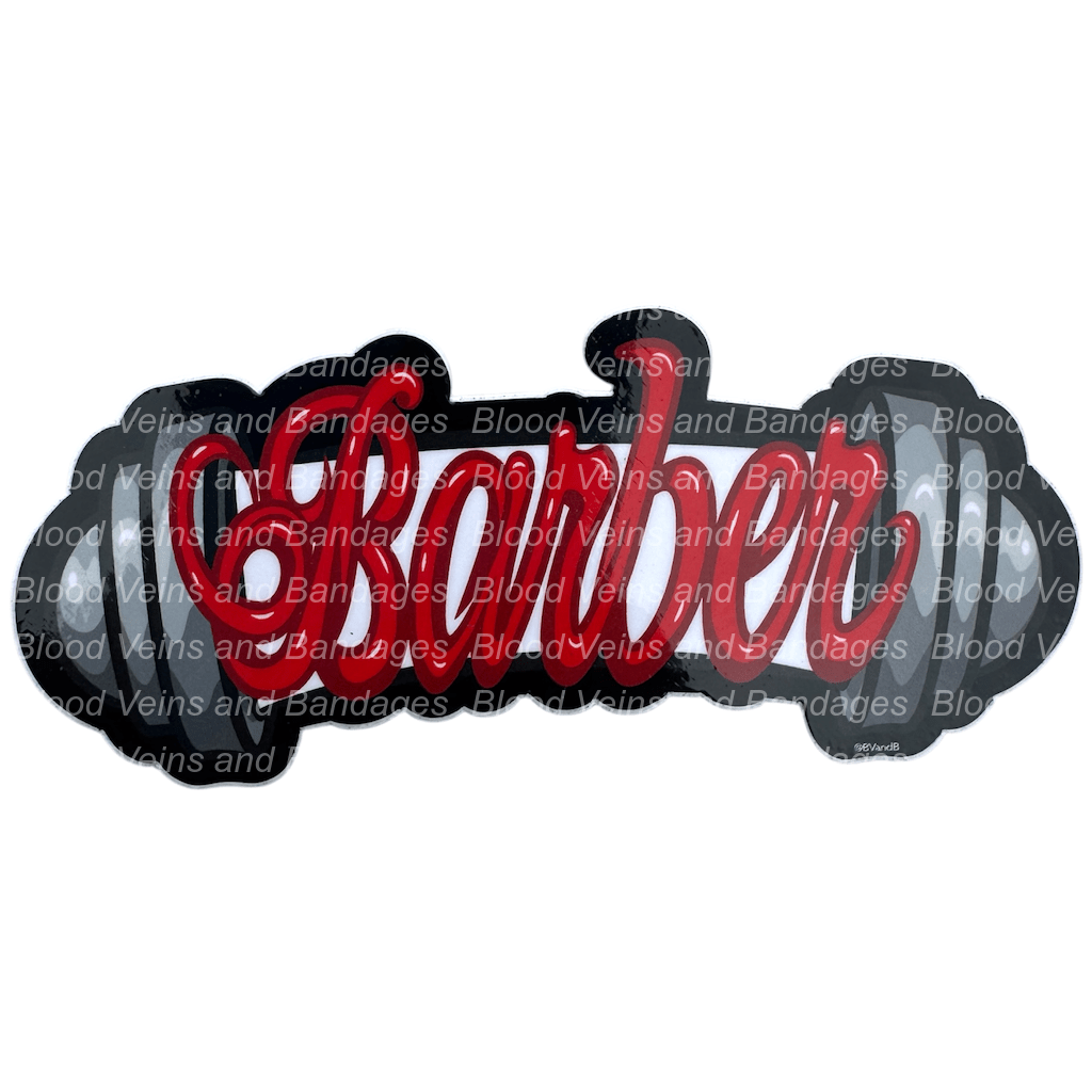 The Barber Script Sticker