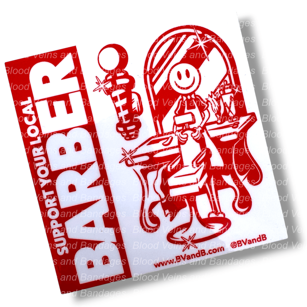 Support Your Local Barber Sticker