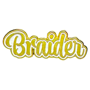BRAIDER Gold Pin (Cursive)