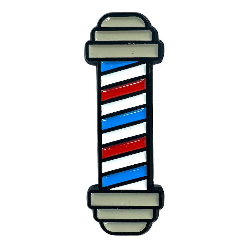 Barber Pole Icon Pin
