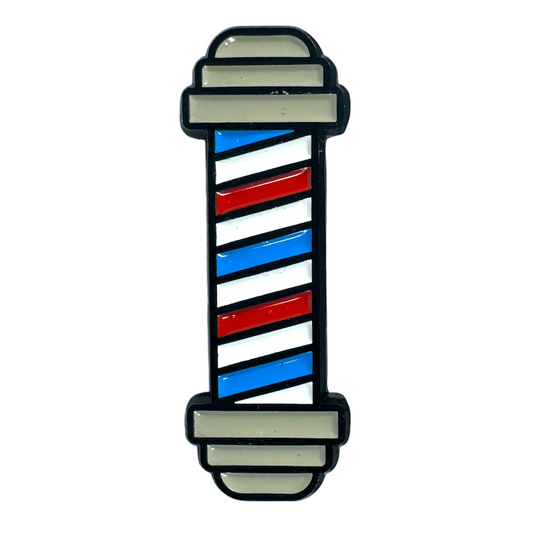 Barber Pole Icon Pin