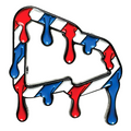 Barber Melted Stripes Frame Pin - Flag