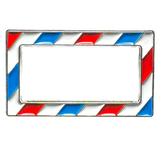 Barber Stripes Frame Pin - Batterman