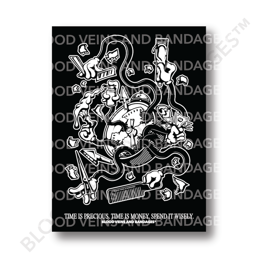 Timelapse Barber Poster - 18in x 24in