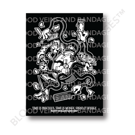 Timelapse Barber Poster - 18in x 24in