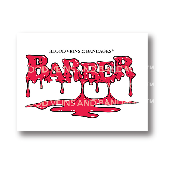 Bloody Barber Poster | Blood Veins and Bandages – Blood Veins and Bandages