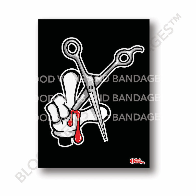 Los Angeles Shears Barber Poster - 18in x 24in