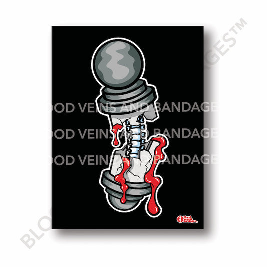Spine Anatomy Barber Poster - 18in x 24in