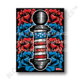 American Barber Pole Poster - 18in x 24in